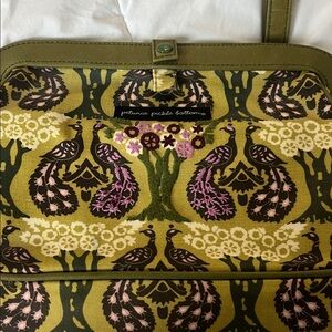 AMAZING Petunia Pickle Bottom Olive and Blush Baby Changing Clutch FOLD OUT PAD